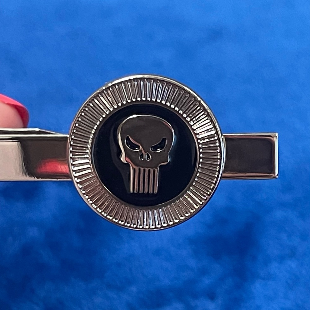 Punisher tie clip